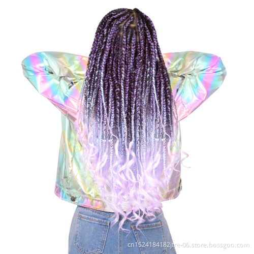 100 kinds colors 4 in one pack braiding hair, easy braid hair 4x double double ez pre stretched braiding 4 bundle hair